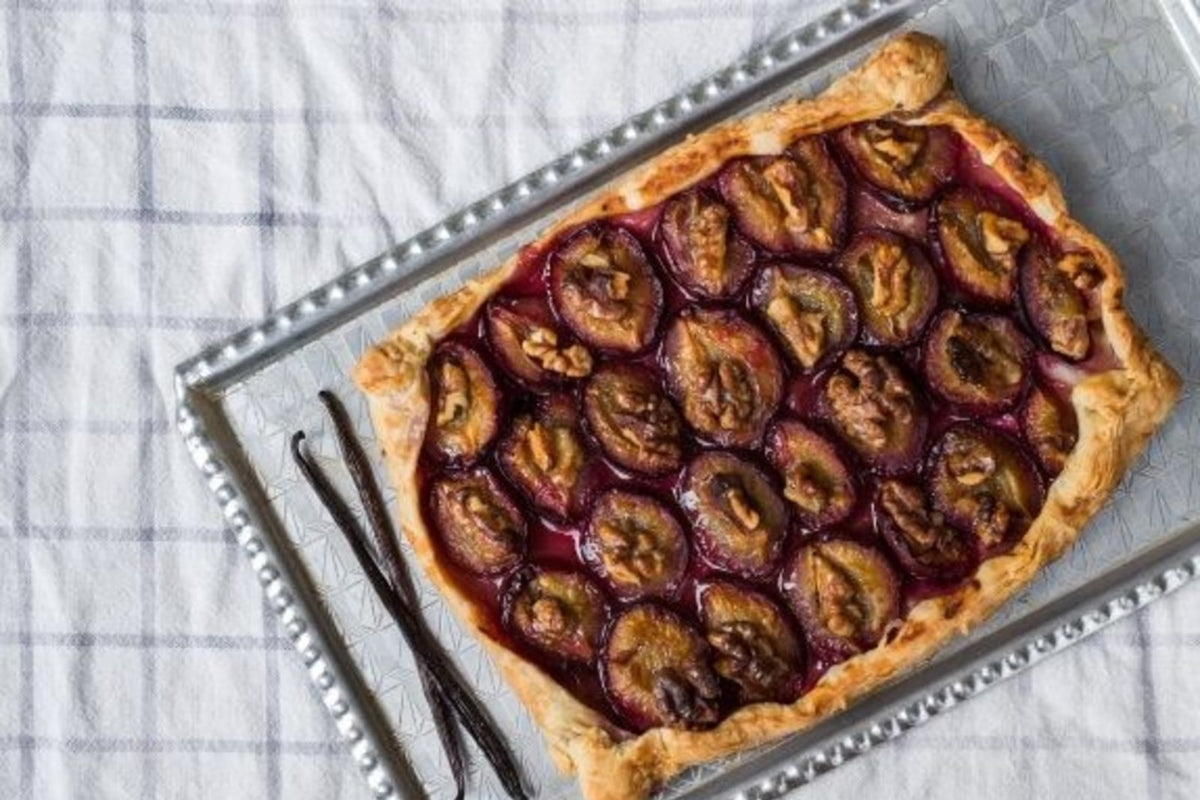 Sticky Plum Tart