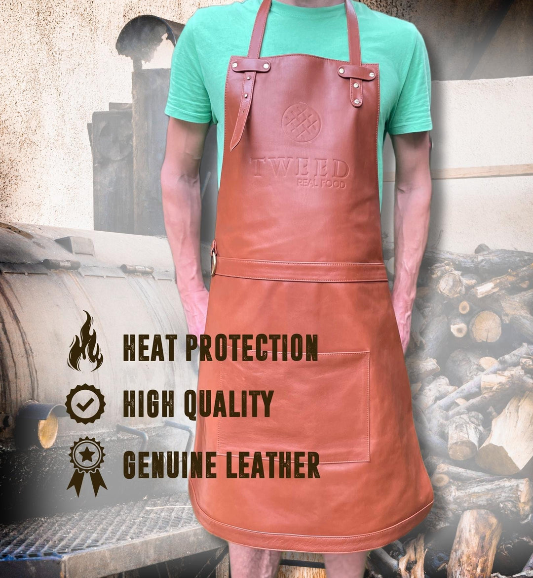Tweed Real Food Handmade Leather Apron Australia