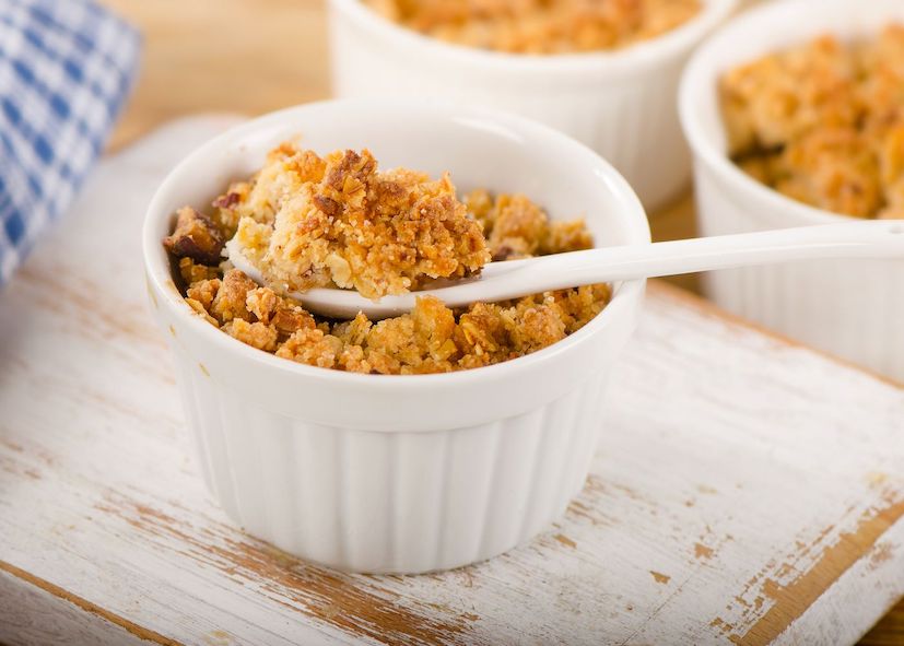 Pear and Caramel Crumble