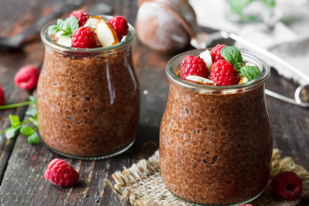 Choc Berry Chia Puddings