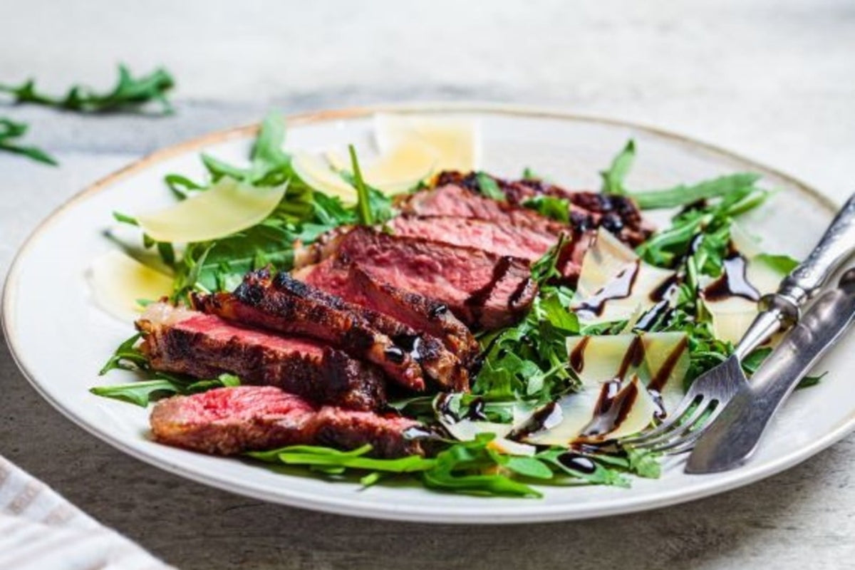 Steak Salad with Sticky Plum Sauce