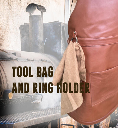Tweed Real Food Handmade Leather Apron Australia Tool Bag Ring Holder