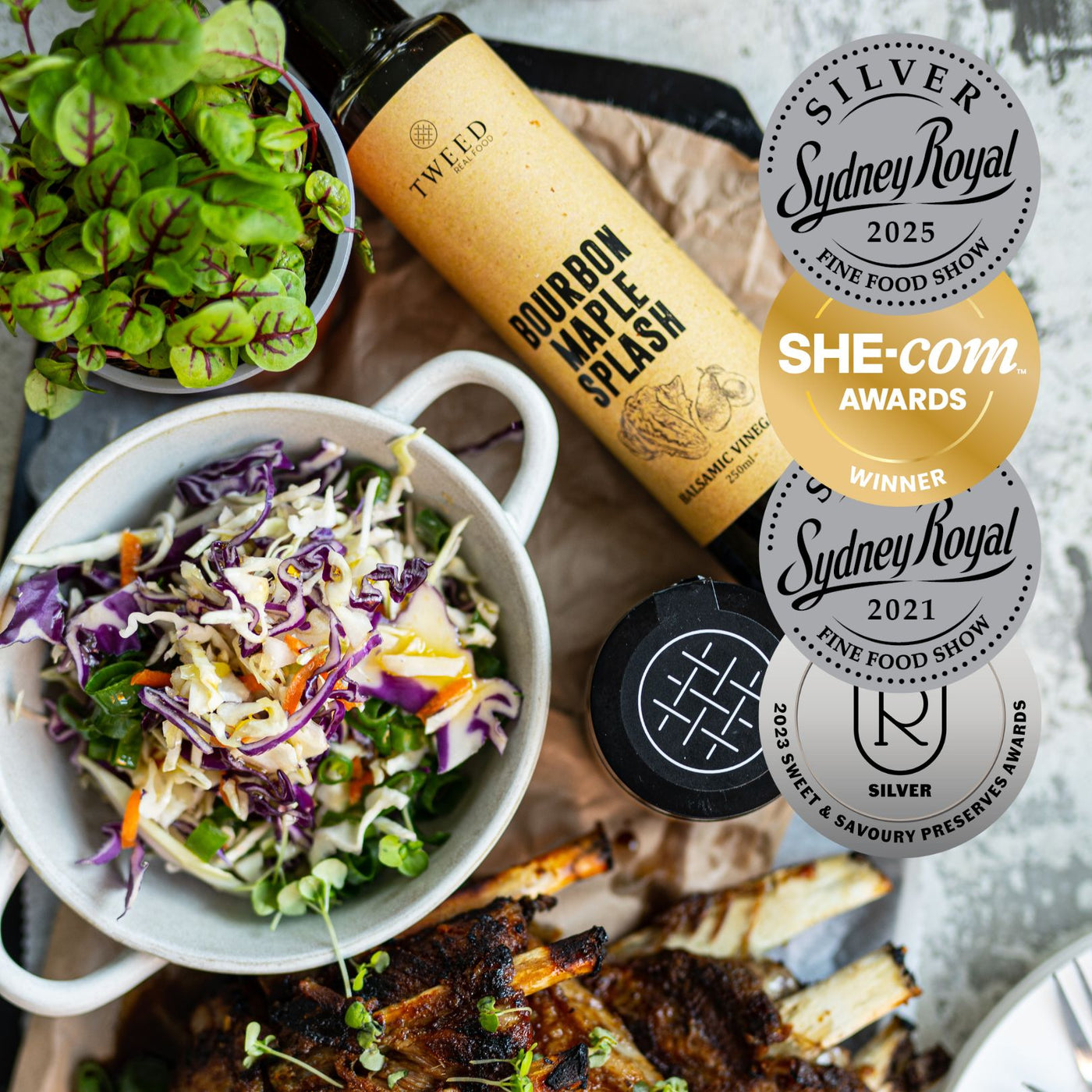 Tweed Real Food Bourbon Maple Splash Balsamic Vinegar