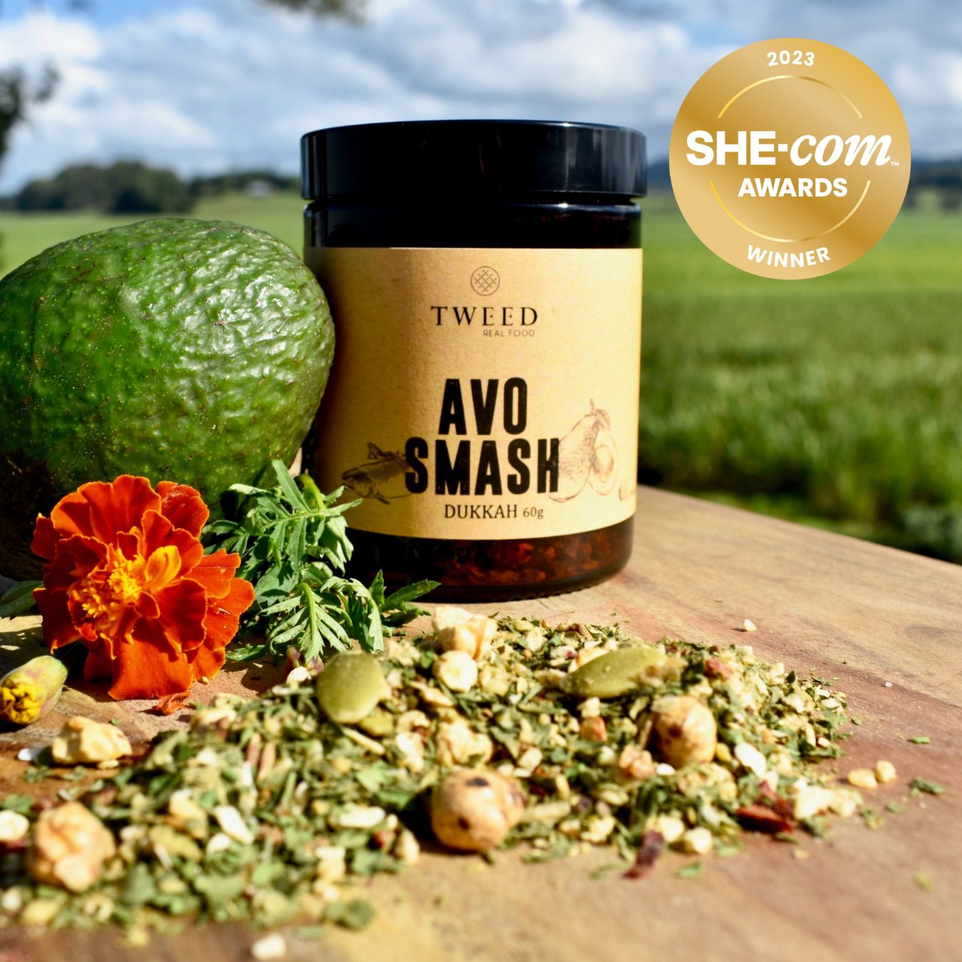 Tweed Real Food Avo Smash Dukkah spice