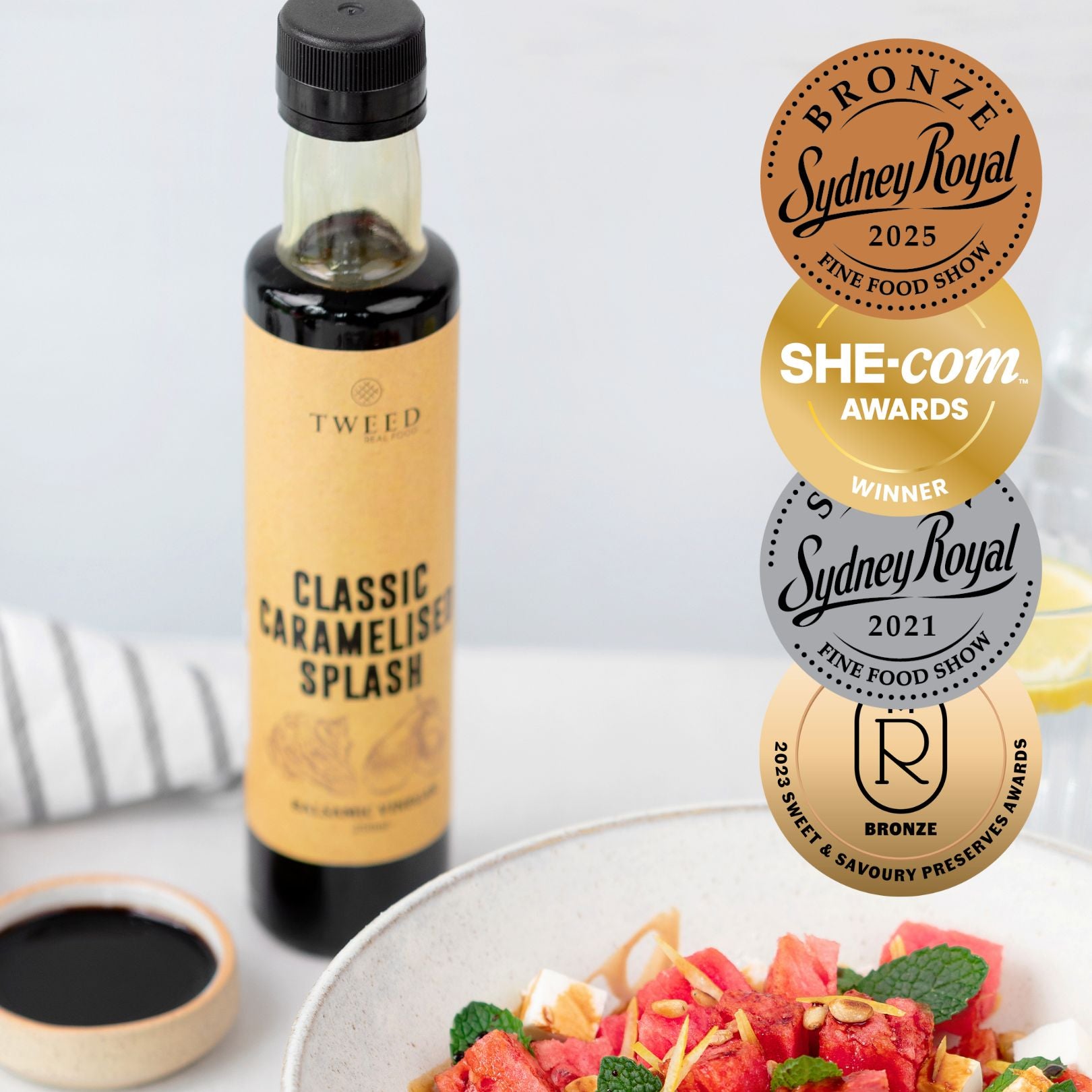 Tweed Real Food Classic Caramelised Splash balsamic vinegar, thick caramelised balsamic