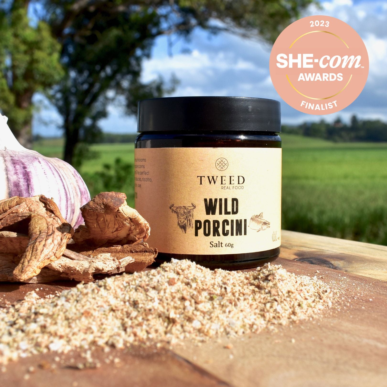 Tweed Real Food Wild Porcini Salt, mushroom salt