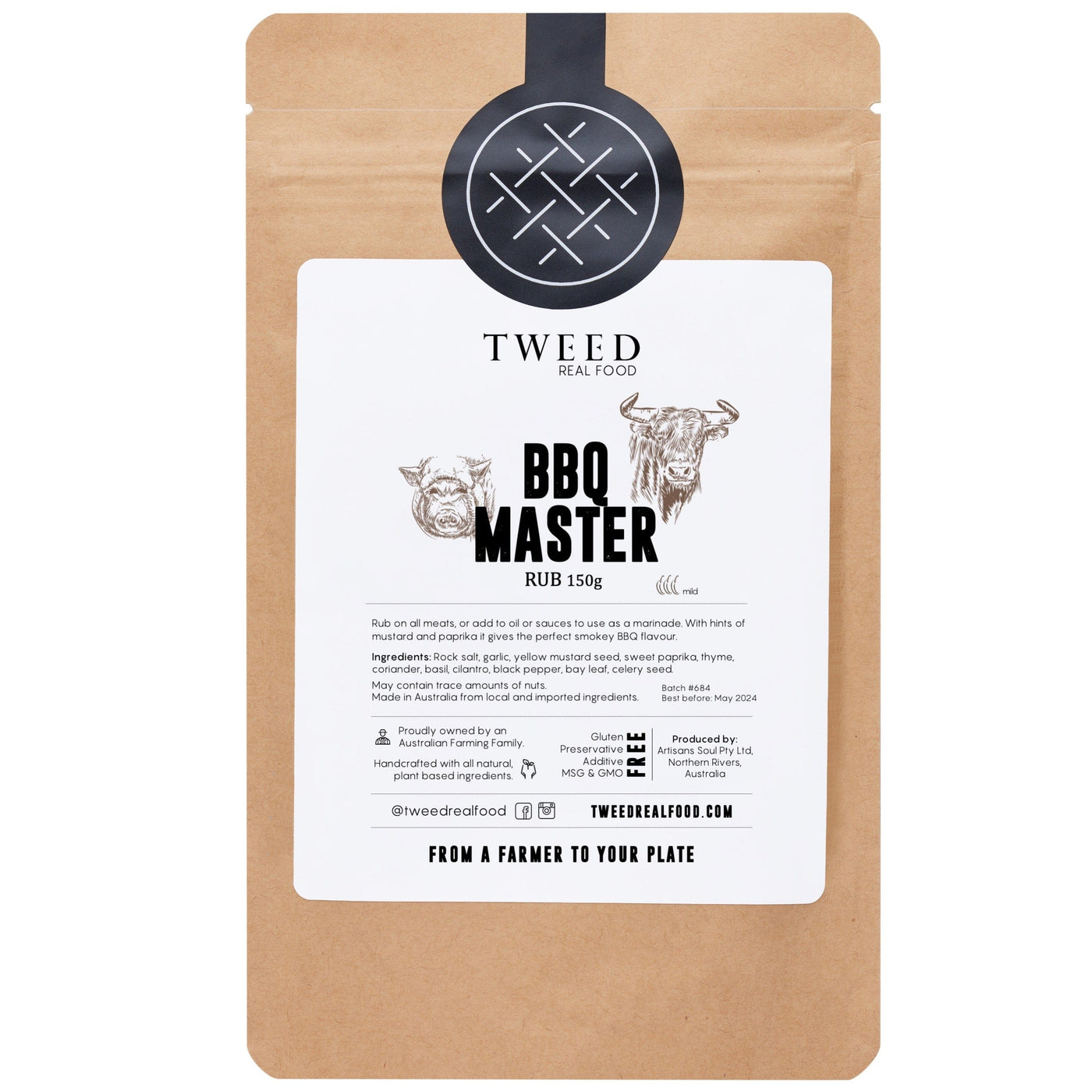 Tweed Real Food BBQ Master Rub 150g