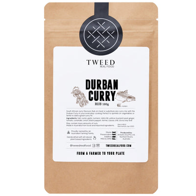 Tweed Real Food Durban Curry Rub 180g Satchel
