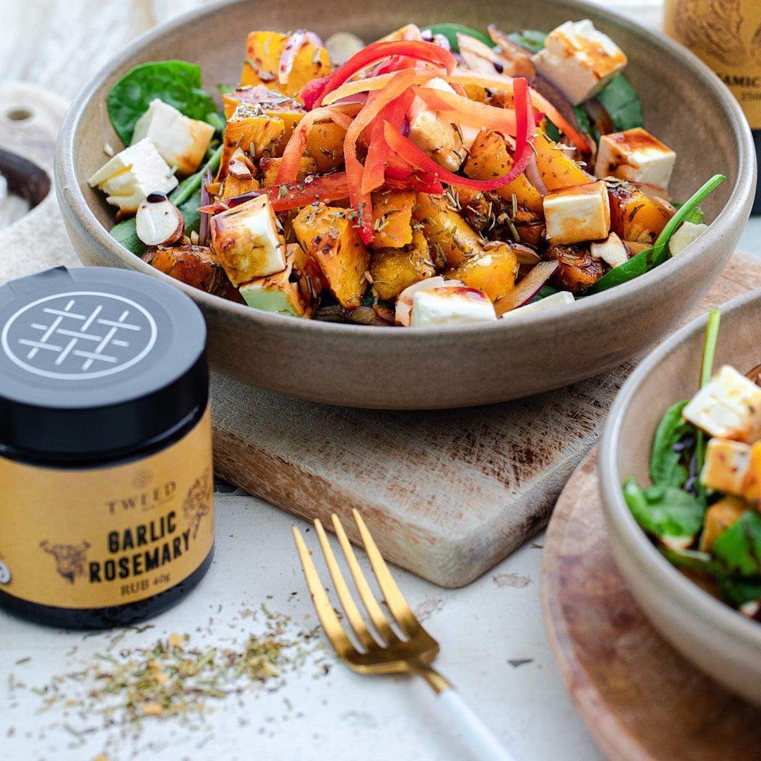 Tweed Real Food Garlic Rosemary Rub Roast Pumpkin Salad