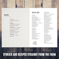 Tweed Real Food Recipe Book Content and Table of Taste