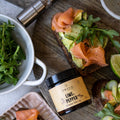 Zesty salmon toast made with the Avo Smash Gourmet Gift Hamper