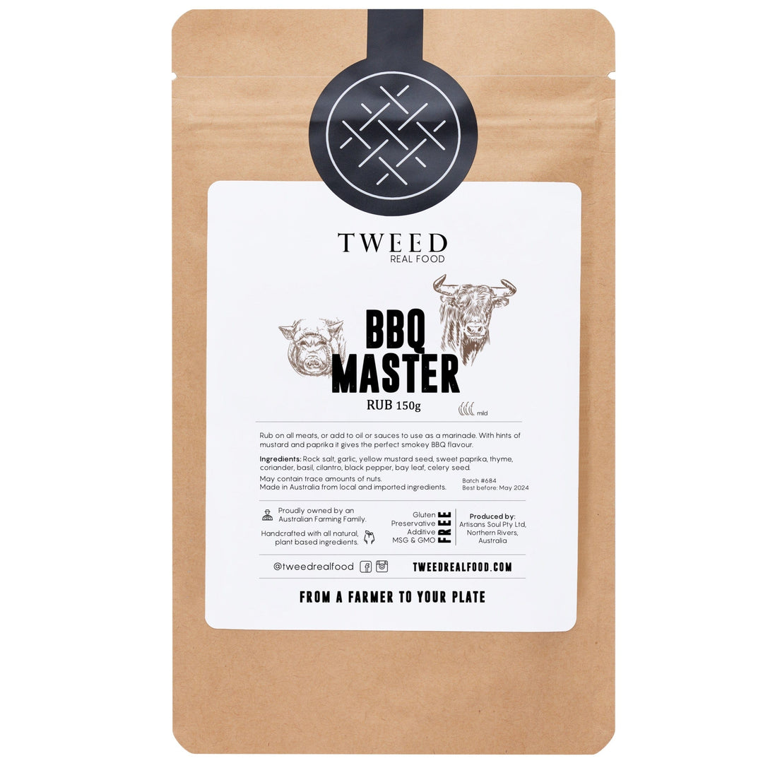 Tweed Real Food BBQ Master Rub 150g bulk refill satchel