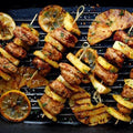 Grilled chicken and pineapple skewers made with the HER Merry Christmas Gift Hamper