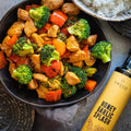 Chicken stir fry with Tweed Real Food Honey Garlic Splash balsamic vinegar