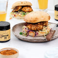 Cajun chicken burger with slaw made with Tweed Real Food Louisiana BBQ Rub
