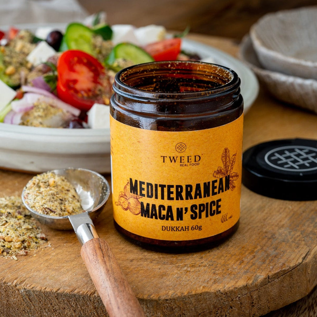 Tweed Real Food Mediterranean Maca n' Spice macadamia dukkah