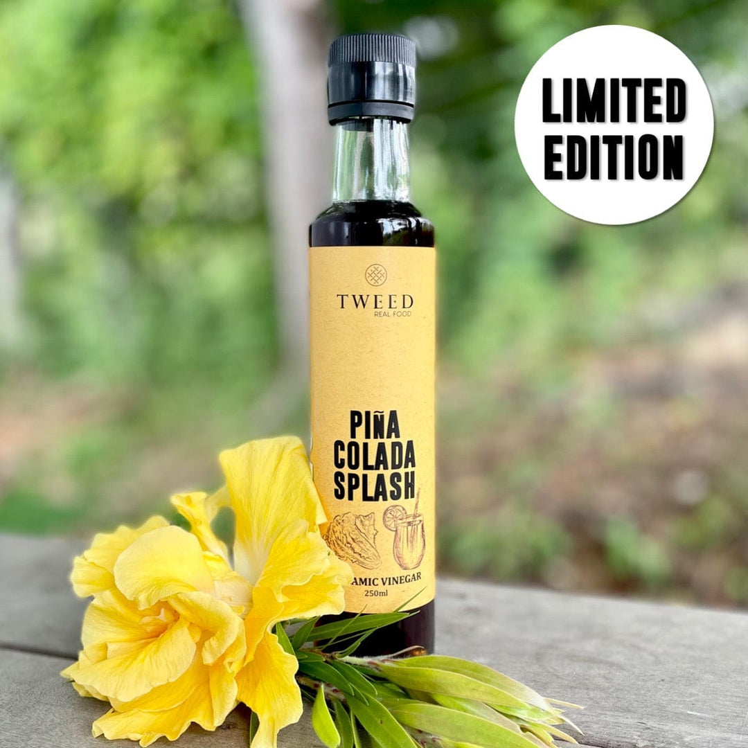 Tweed Real Food Pina Colada Splash balsamic vinegar, limited edition