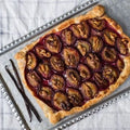 Sticky plum pie made with Tweed Real Food Sticky Plum Splash balsamic vinegar