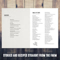Contents and Table of Taste from There Is a Story Behind Every Meal recipe book