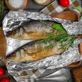 Tangy baked trout with Tweed Real Food Summer Fruit Splash balsamic vinegar
