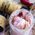 Strawberry balsamic ice cream made with the Ultimate Foodie Gift Hamper